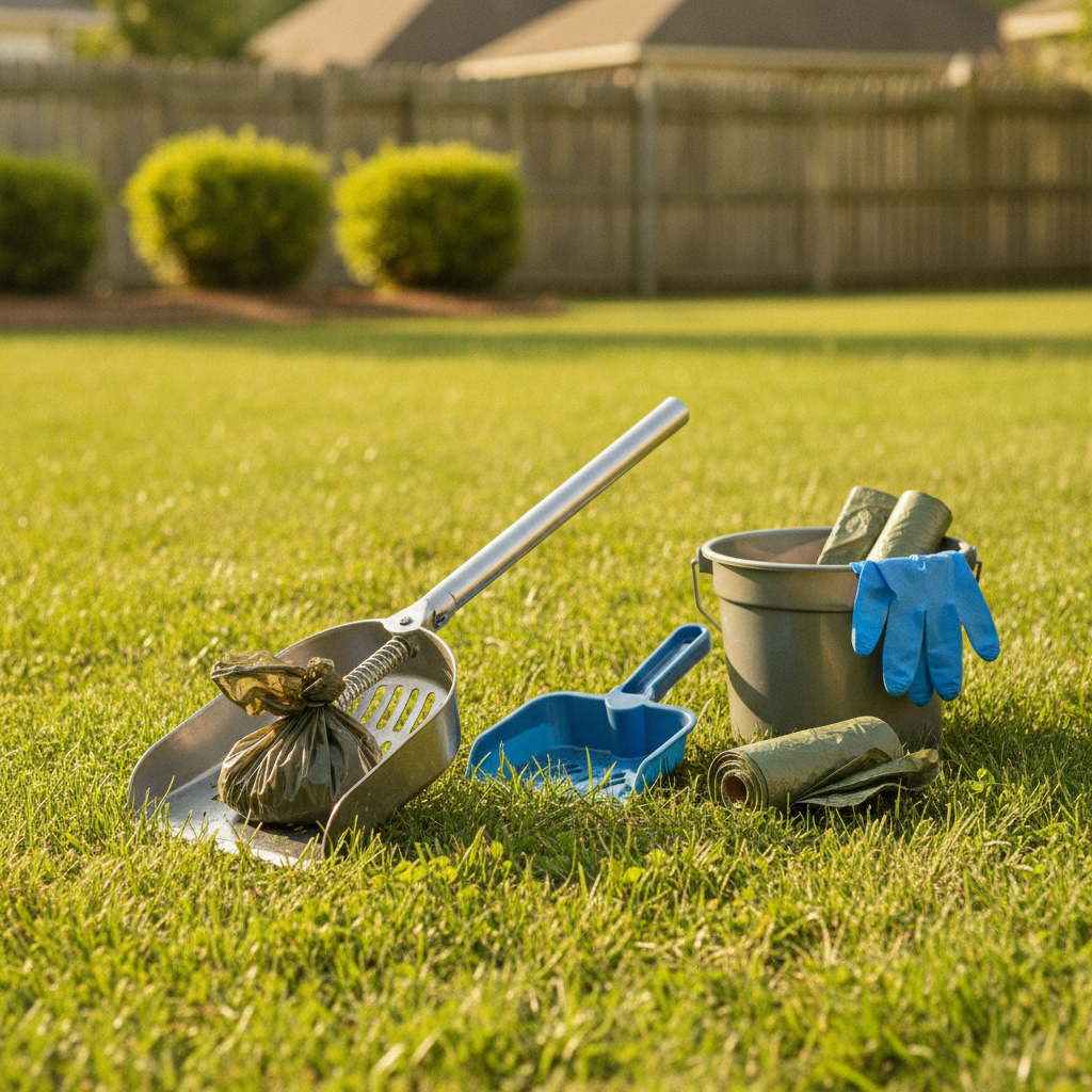 close-up photo of Pooper Scooper Service, no human face